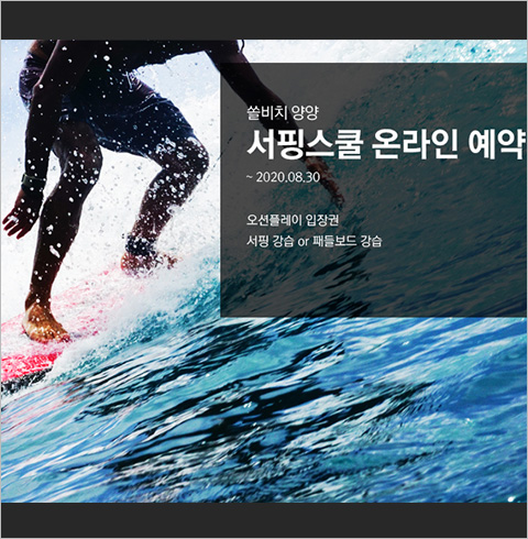 [양양/대명] 양양 쏠비치 서핑스쿨 이용권